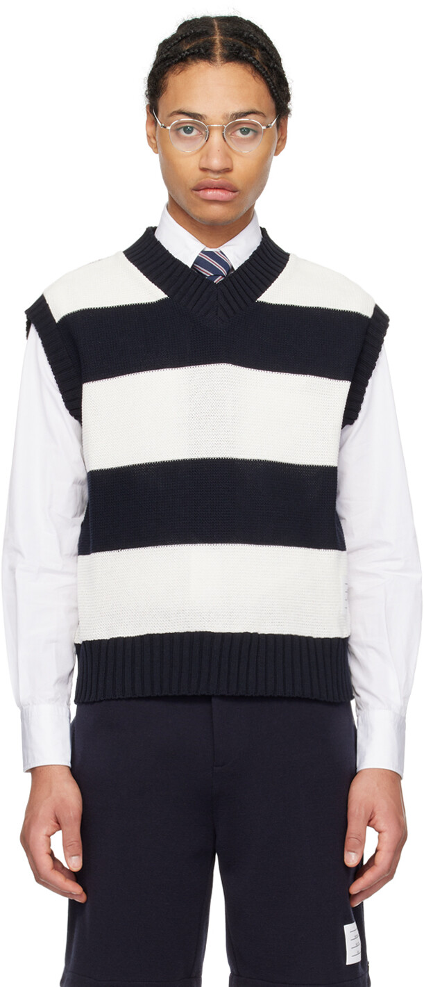 

Темно-синий жилет для регби Thom Browne