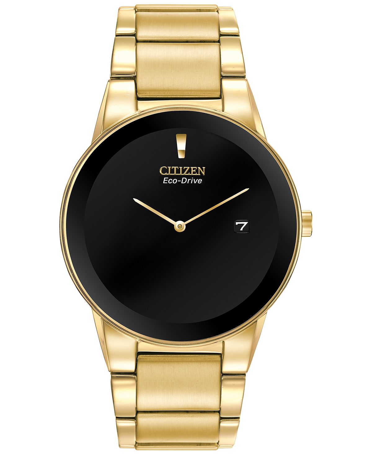 Мужские часы Axiom Eco-Drive с золотистым браслетом из нержавеющей стали, 40 мм, AU1062-56E Citizen часы citizen bf2013 56e