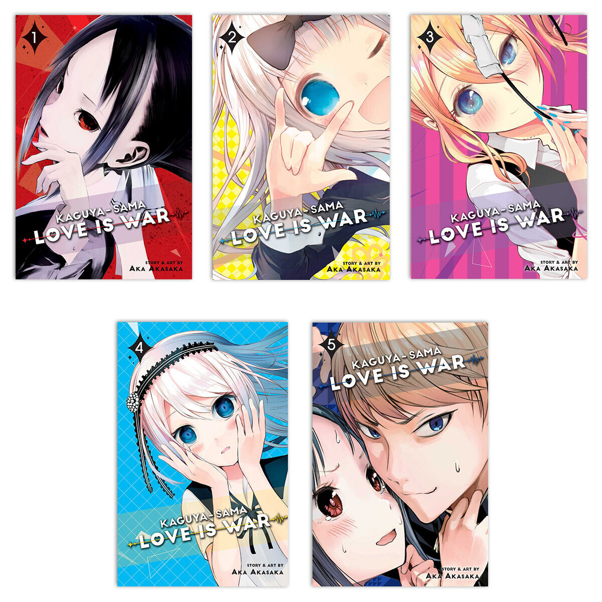 

Манга Kaguya-Sama Love Is War Manga (1-5) Bundle