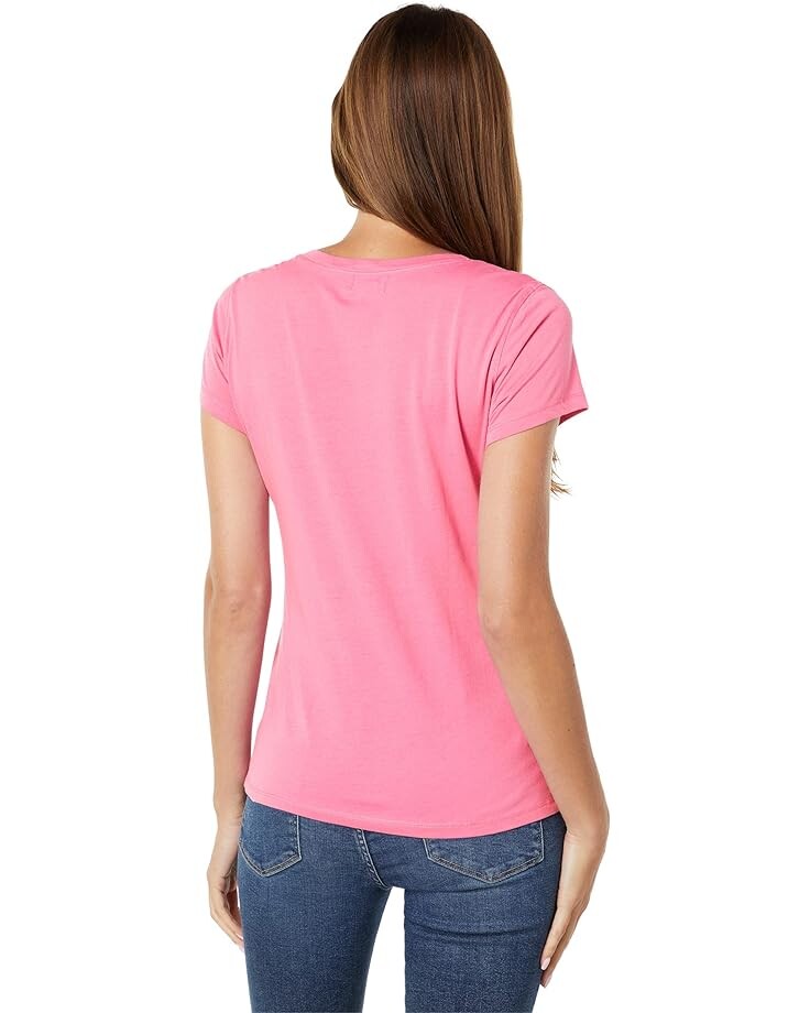 

Футболка U.S. POLO ASSN. Iconic V-Neck Tee, цвет Pink Pizazz