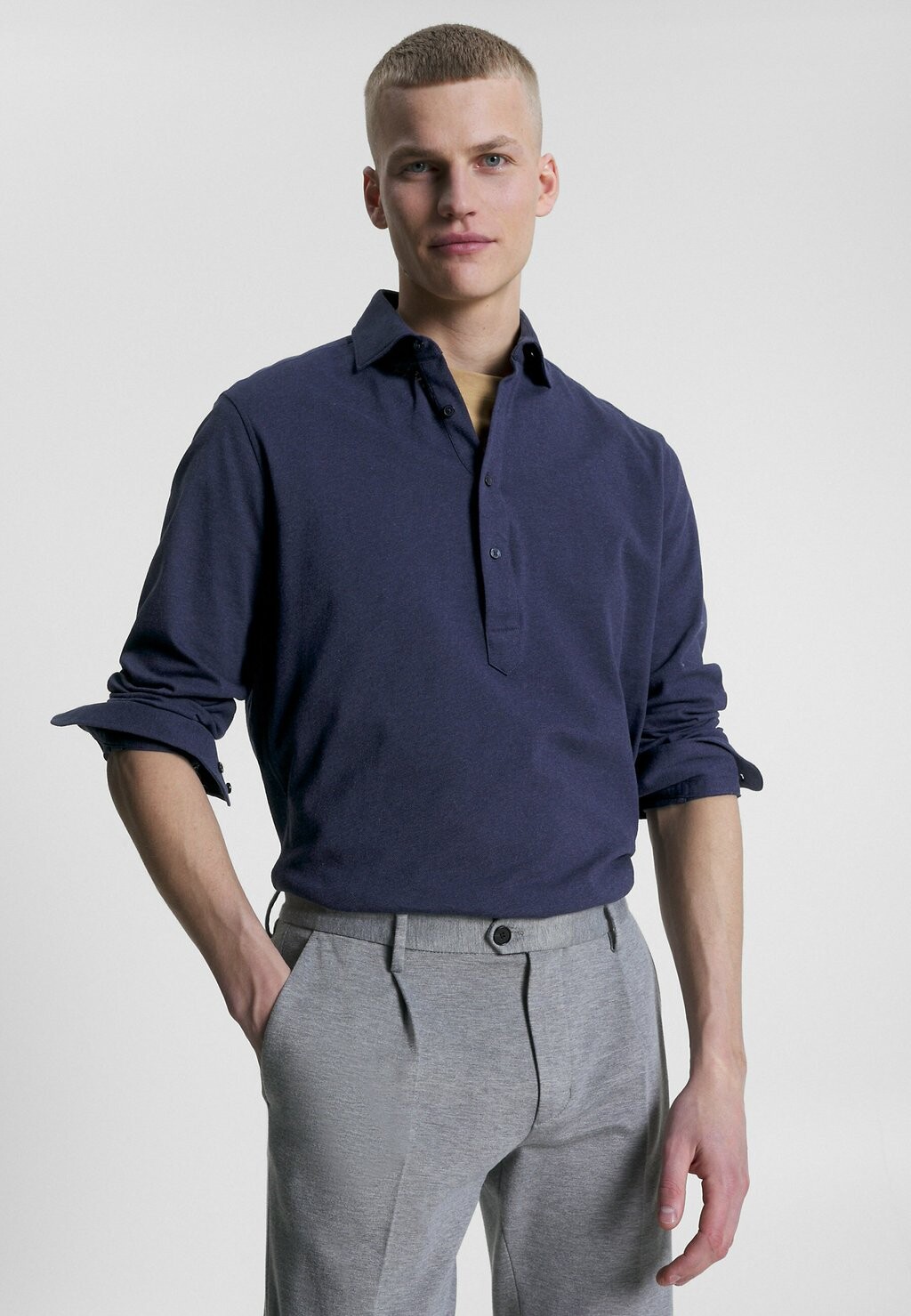 

Polo Placket Popover Regular Fit Tommy Hilfiger, цвет desert sky heather