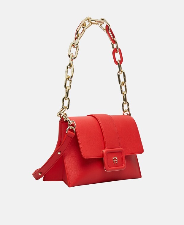 

Кожаная сумка через плечо Aigner, светло-красный