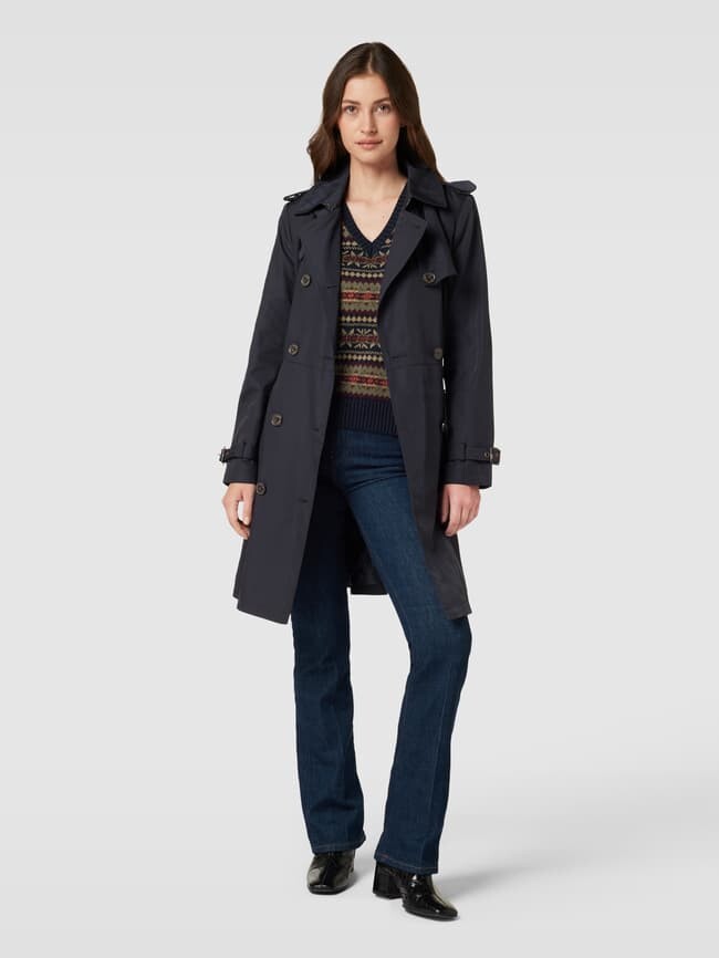 

Тренч с поясом Lauren Ralph Lauren, темно-синий