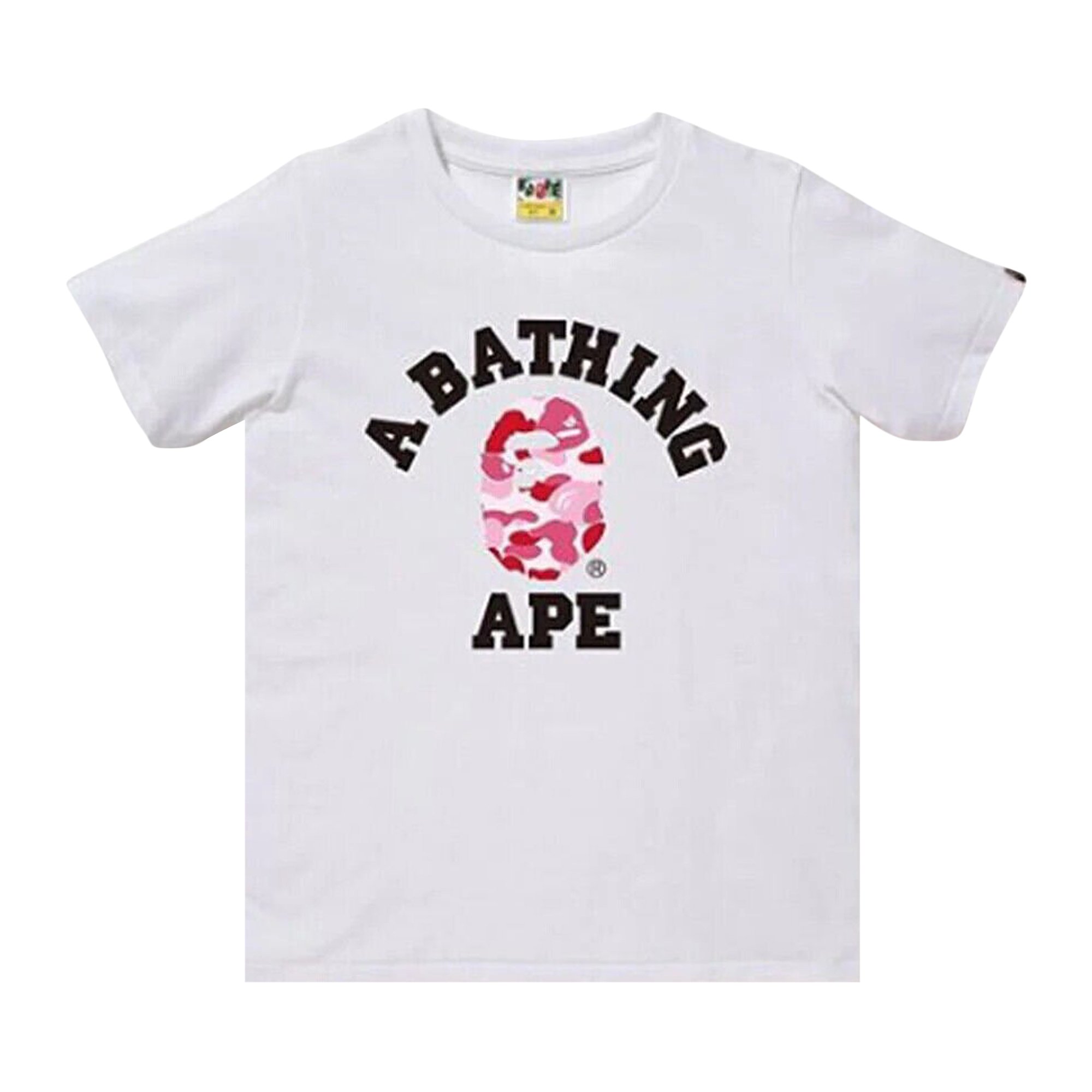 Камуфляжная футболка BAPE ABC Белый/Розовый камуфляжная футболка bape abc черный розовый