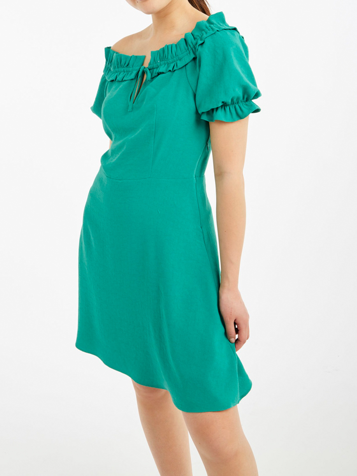 Платье Naf Naf, зеленый платье naf naf нежного цвета 38 размер