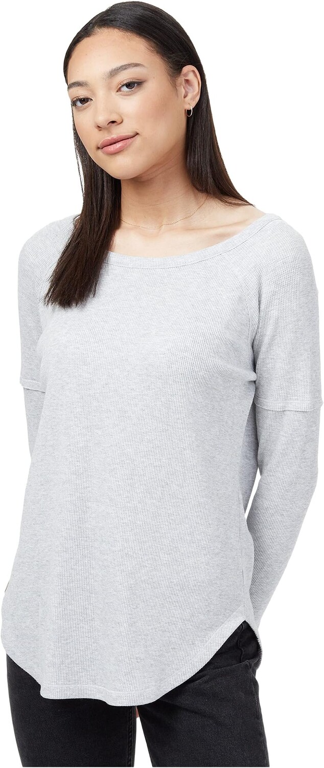 

Рубашка tentree Treewaffle Crew Long Sleeve, цвет High-Rise Grey Heather