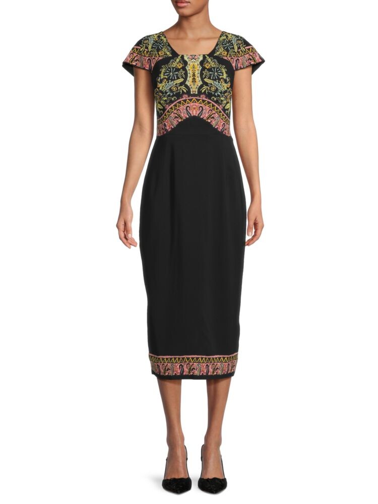 

Платье-футляр Paisley Midaxi Etro, черный
