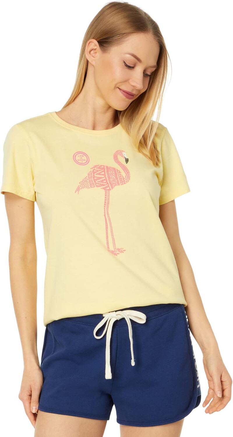 

Футболка Tribal Flamingo с короткими рукавами Crusher Life is Good, цвет Sandy Yellow