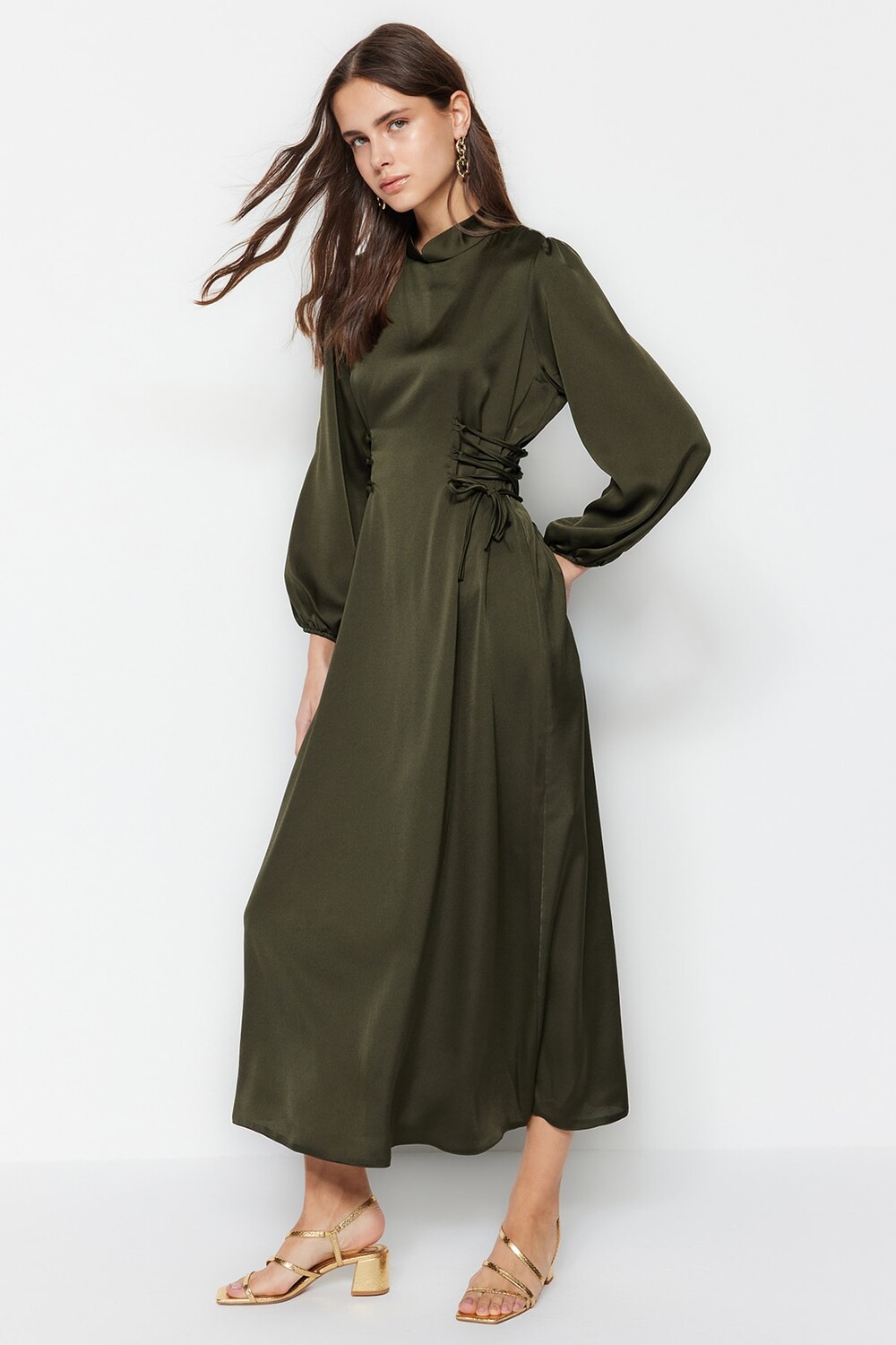 

Вечернее платье - Хаки - Макси Trendyol Modest, хаки, Черный