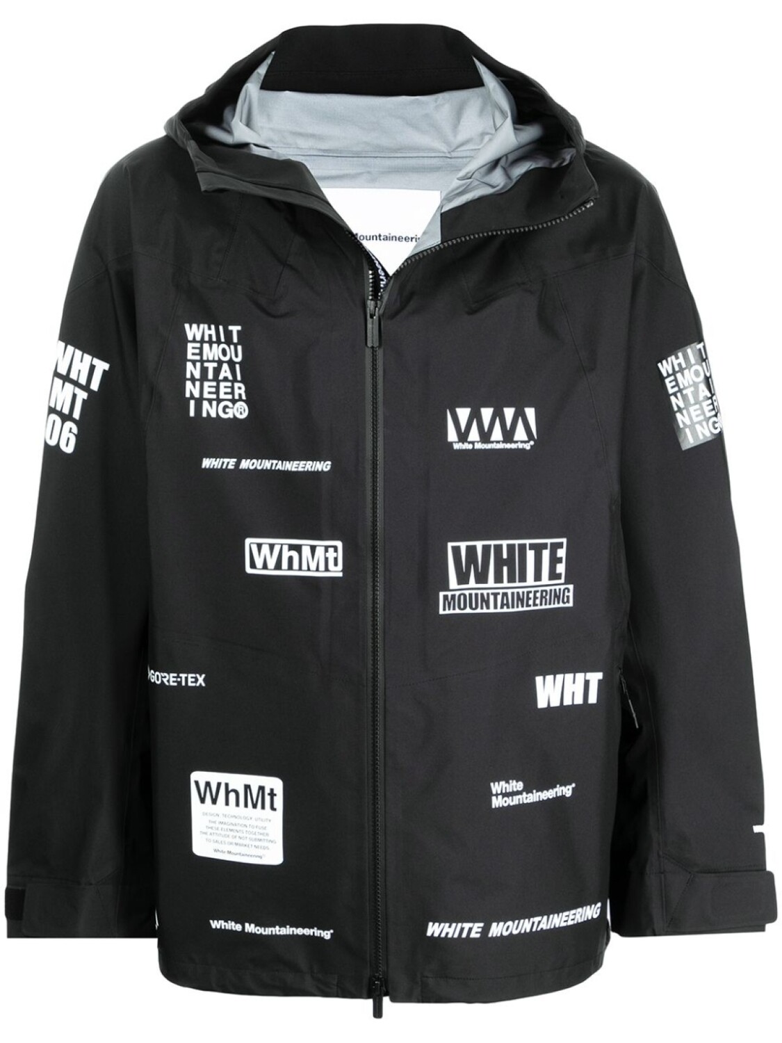 

White Mountaineering легкая куртка с графичным принтом, черный