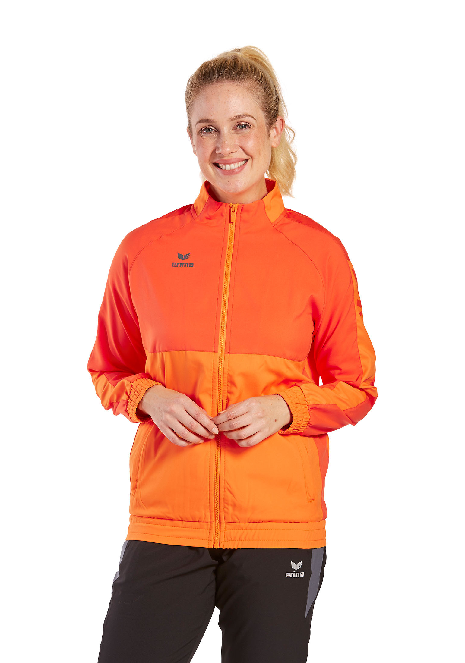 цена Спортивная куртка erima Six Wings Präsentationsjacke, цвет new orange/orange