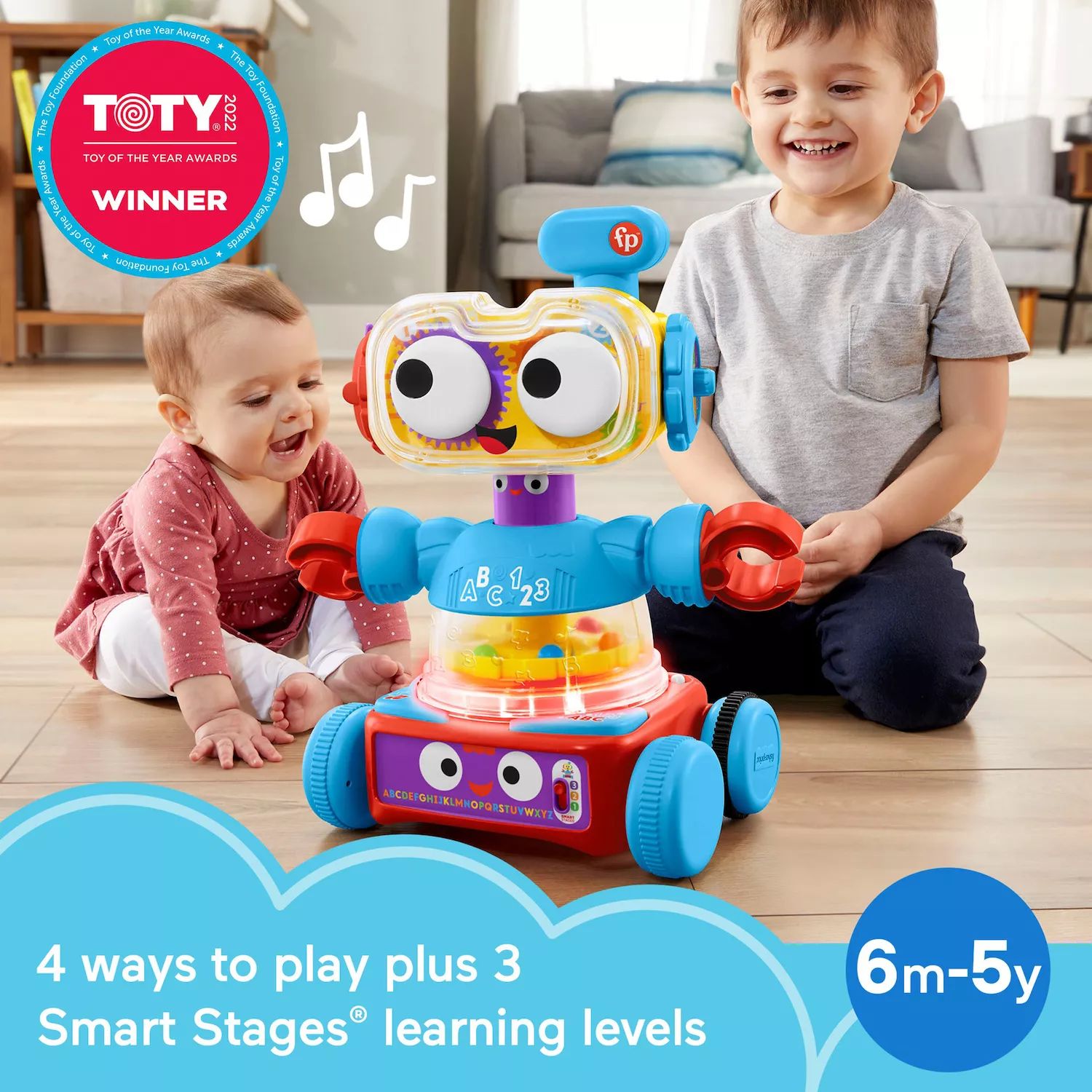 Обучающая игрушка-робот Fisher-Price 4-в-1 для детей дошкольного возраста  со светом и музыкой Fisher-Price