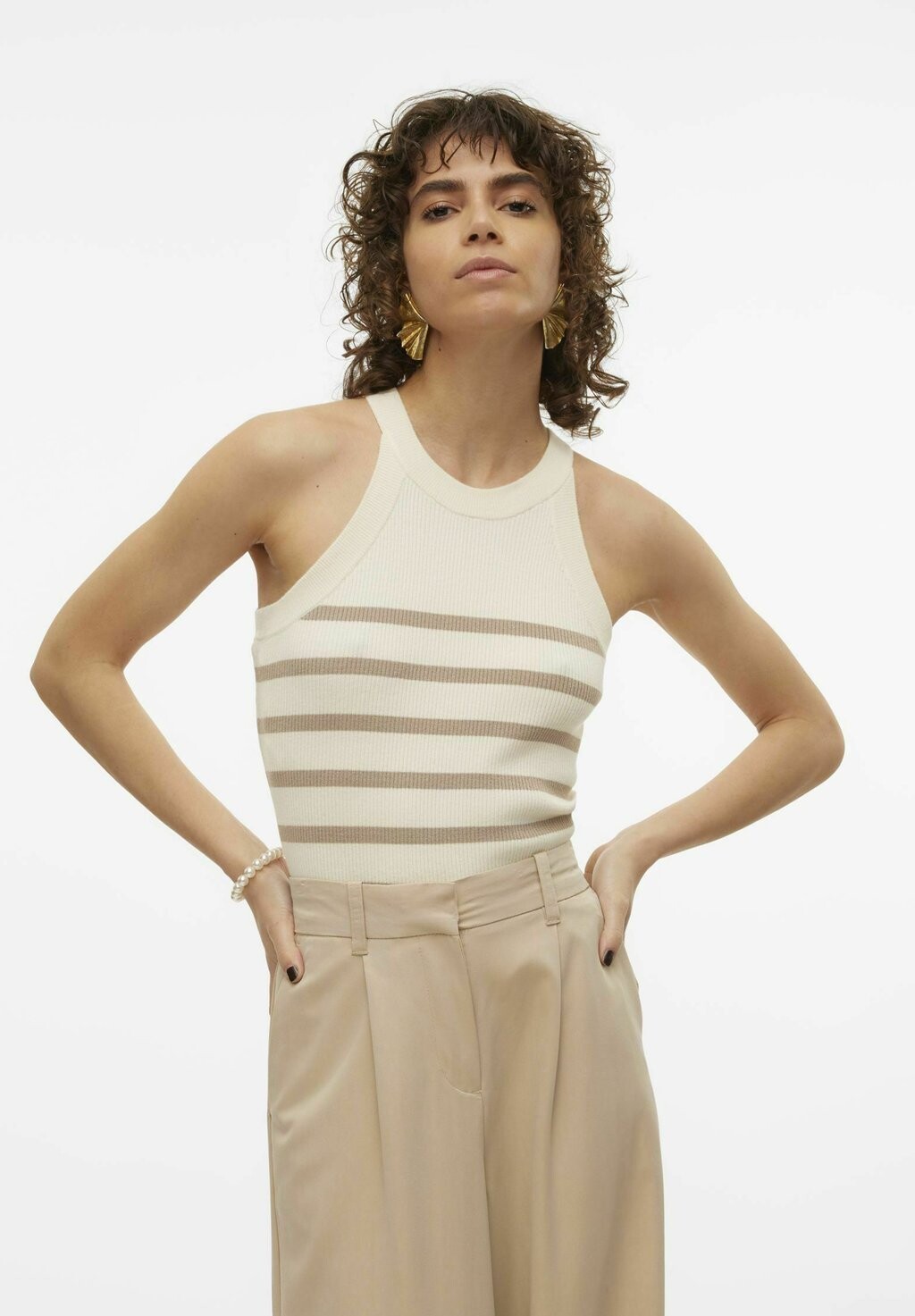 

Топ VMSABA SL O-NECK GA NOOS Vero Moda, цвет birch