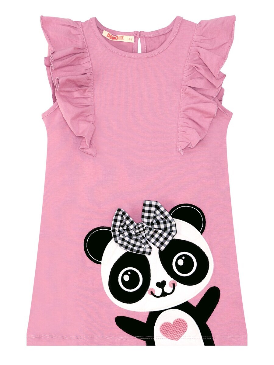 

Платье Denokids Dress Panda Frill, розовый