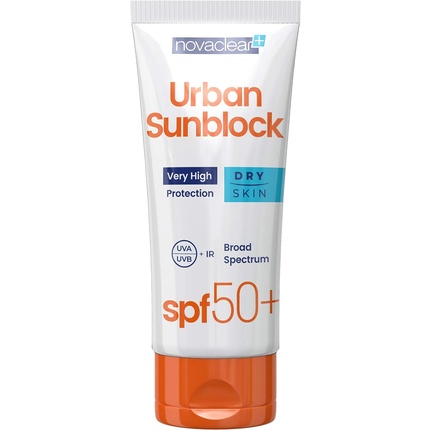Крем для лица Spf 50+ для сухой кожи с солнцезащитным кремом 40мл, Novaclear