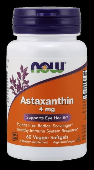 Now Foods, Астаксантин 4 мг, 60 мг. - Астаксантин now foods астаксантин тройного действия 12 мг 60 растительных капсул