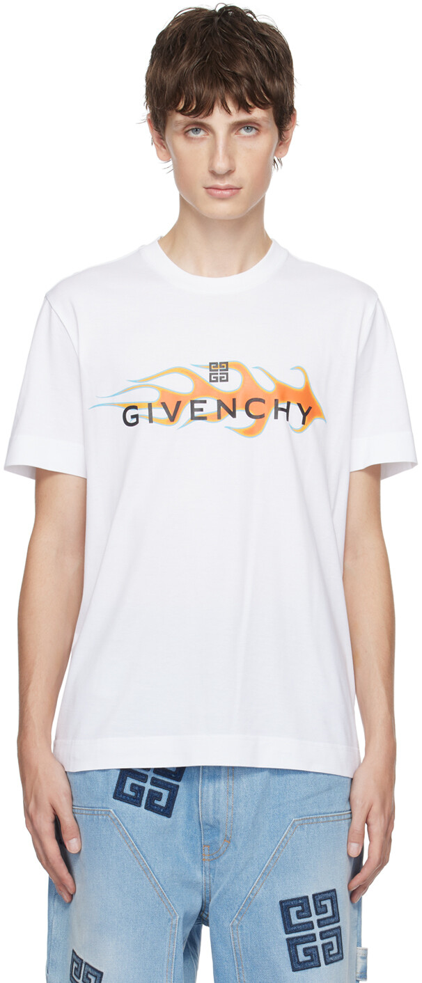 

Футболка с белым пламенем от Живанши Givenchy, Коричневый