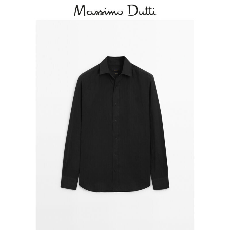 

Рубашка мужская Massimo Dutti льняная, черный