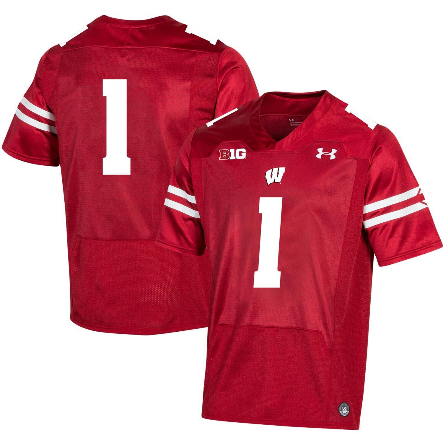 

Мужская футбольная майка #1 Red Wisconsin Badgers Premier Under Armour