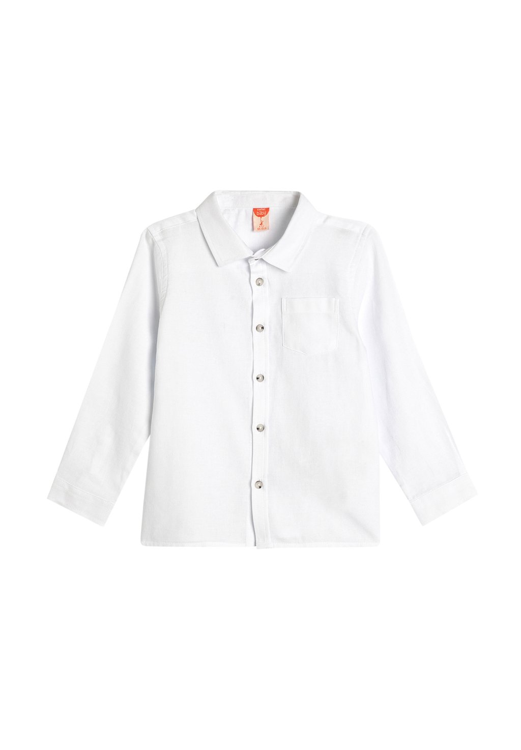 Рубашка BASIC LONG SLEEVE BUTTON DETAIL Koton, цвет white
