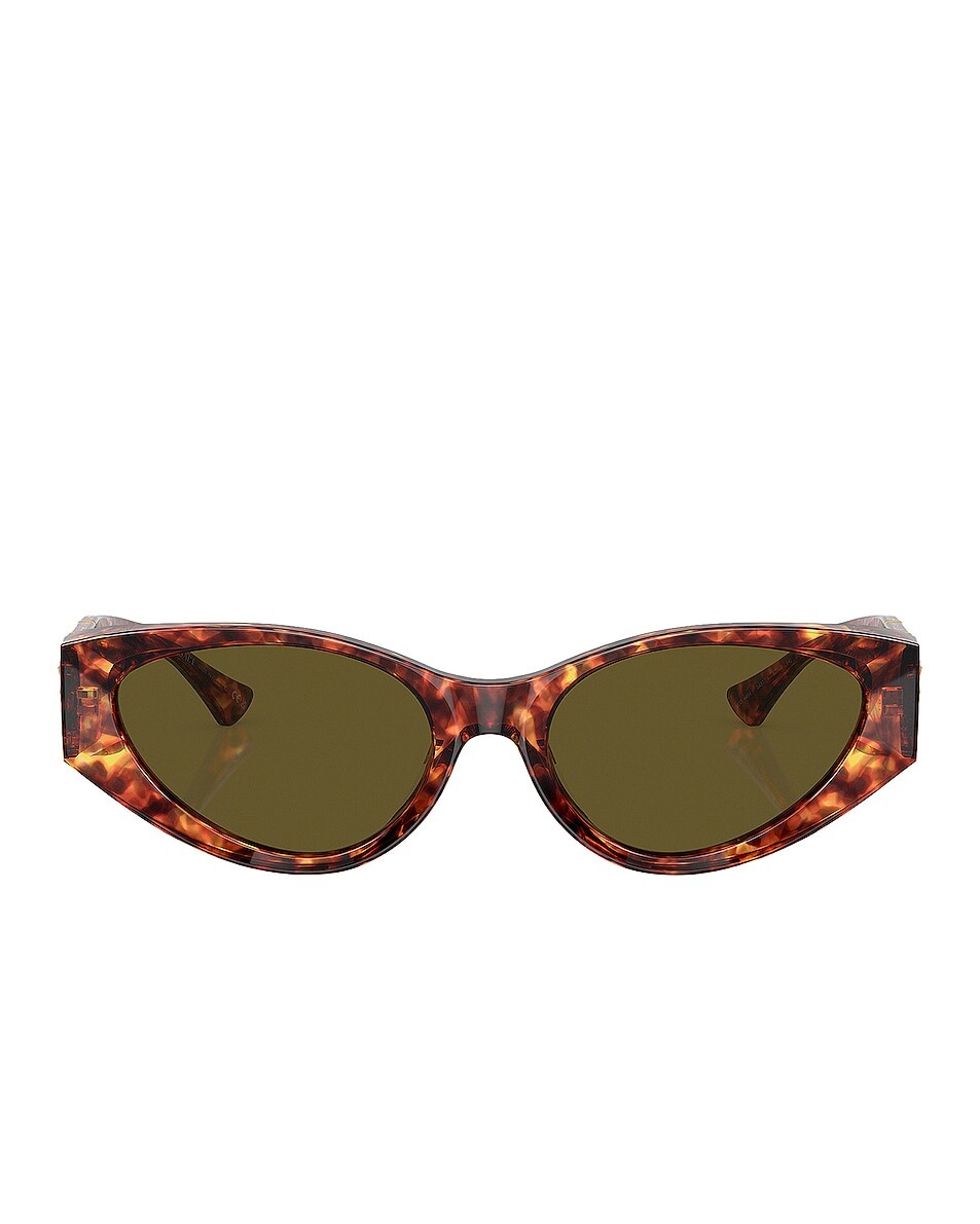 

Солнцезащитные очки Versace Oval, цвет Red Havana & Dark Brown