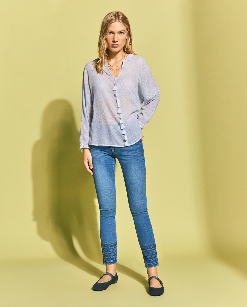 

Женские джинсы скинни Southern Cotton, светящийся синий