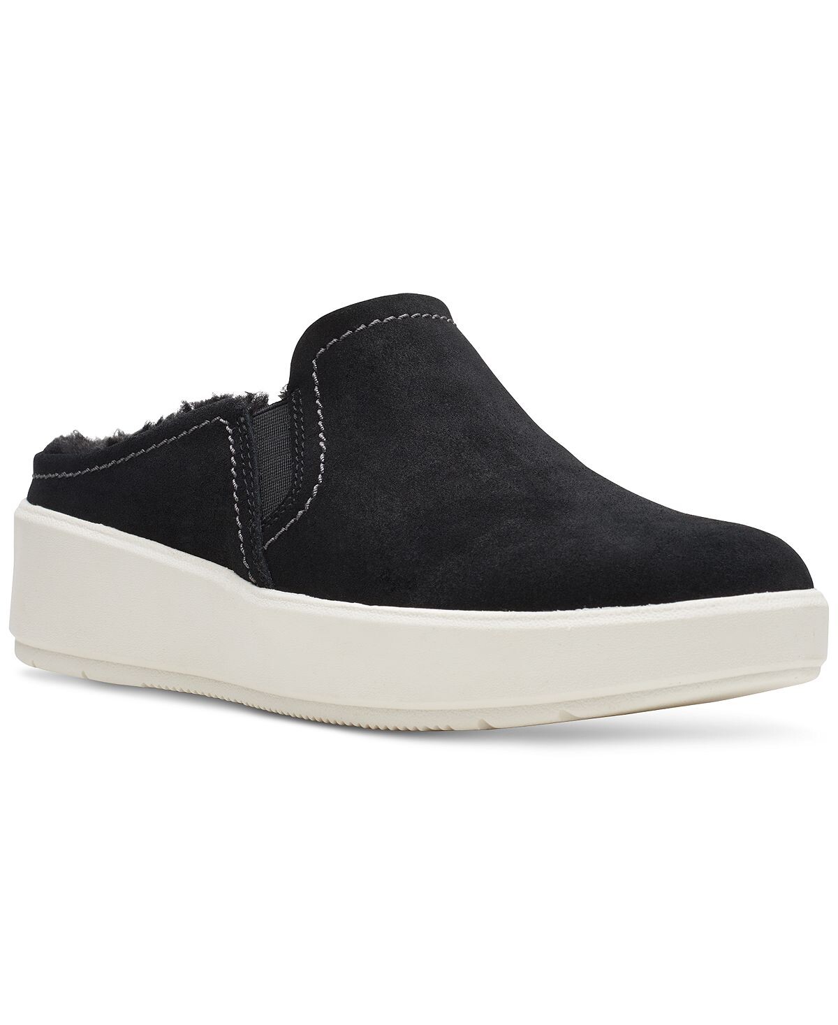 

Женские туфли на плоской подошве без шнуровки Layton Gem с боковой прорезью Clarks, черный