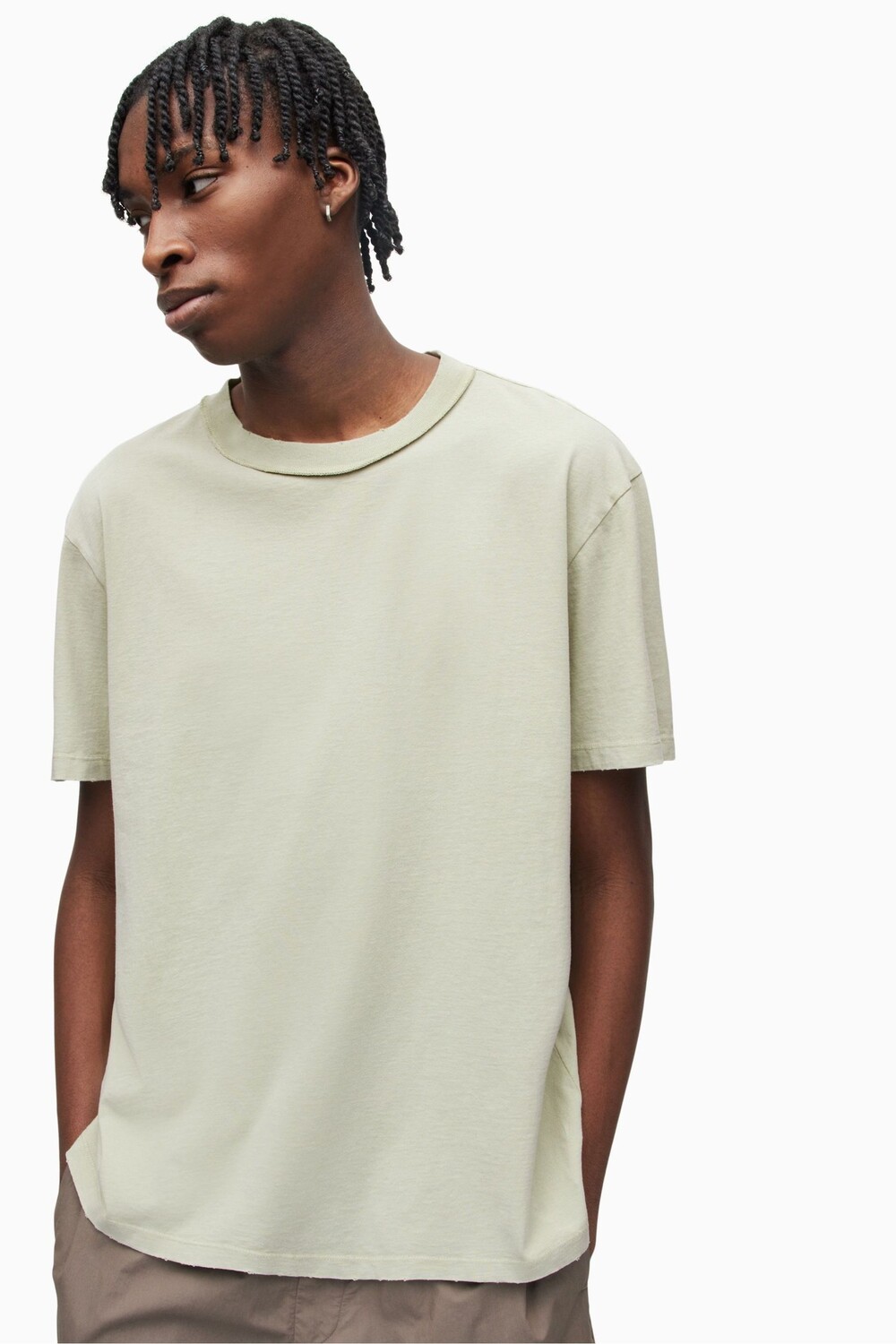 

Зеленая футболка AllSaints Otto с круглым вырезом All Saints, зеленый