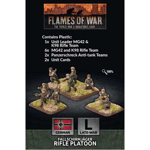 Фигурки Flames Of War: Fallschirmjager Platoon (Plastic) фигурки flames of war storm group x50 figs plastic