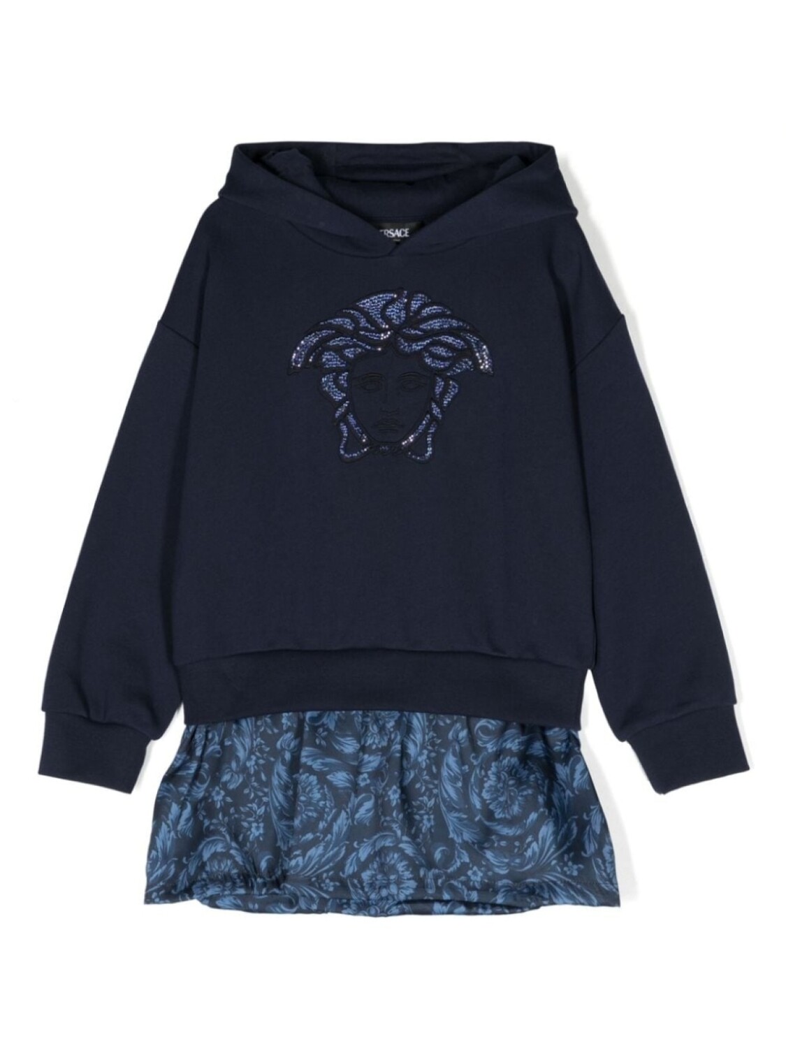 

Versace Kids платье-толстовка с принтом Medusa, синий