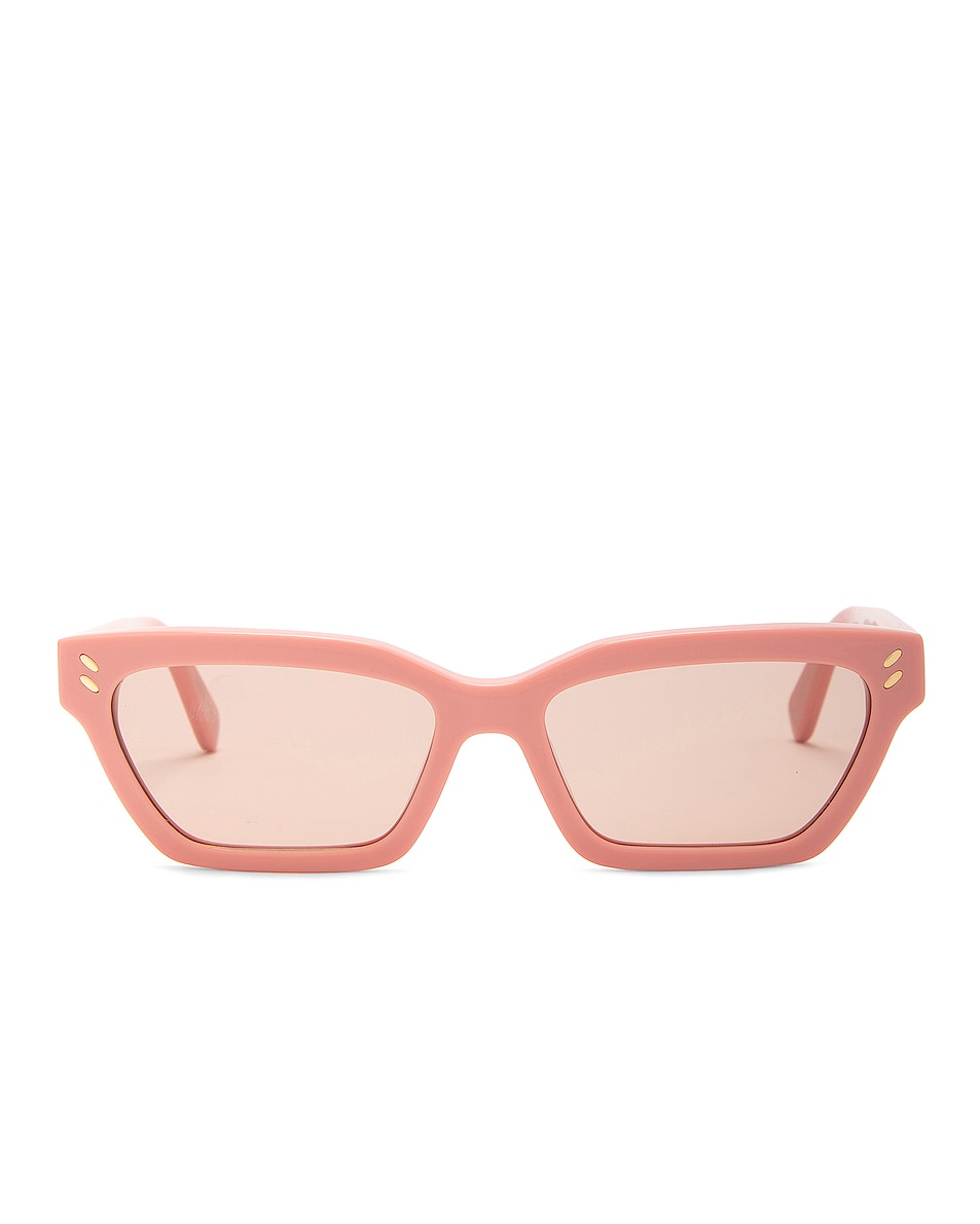 Солнцезащитные очки Stella Mccartney Rectangle, цвет Shiny Pink