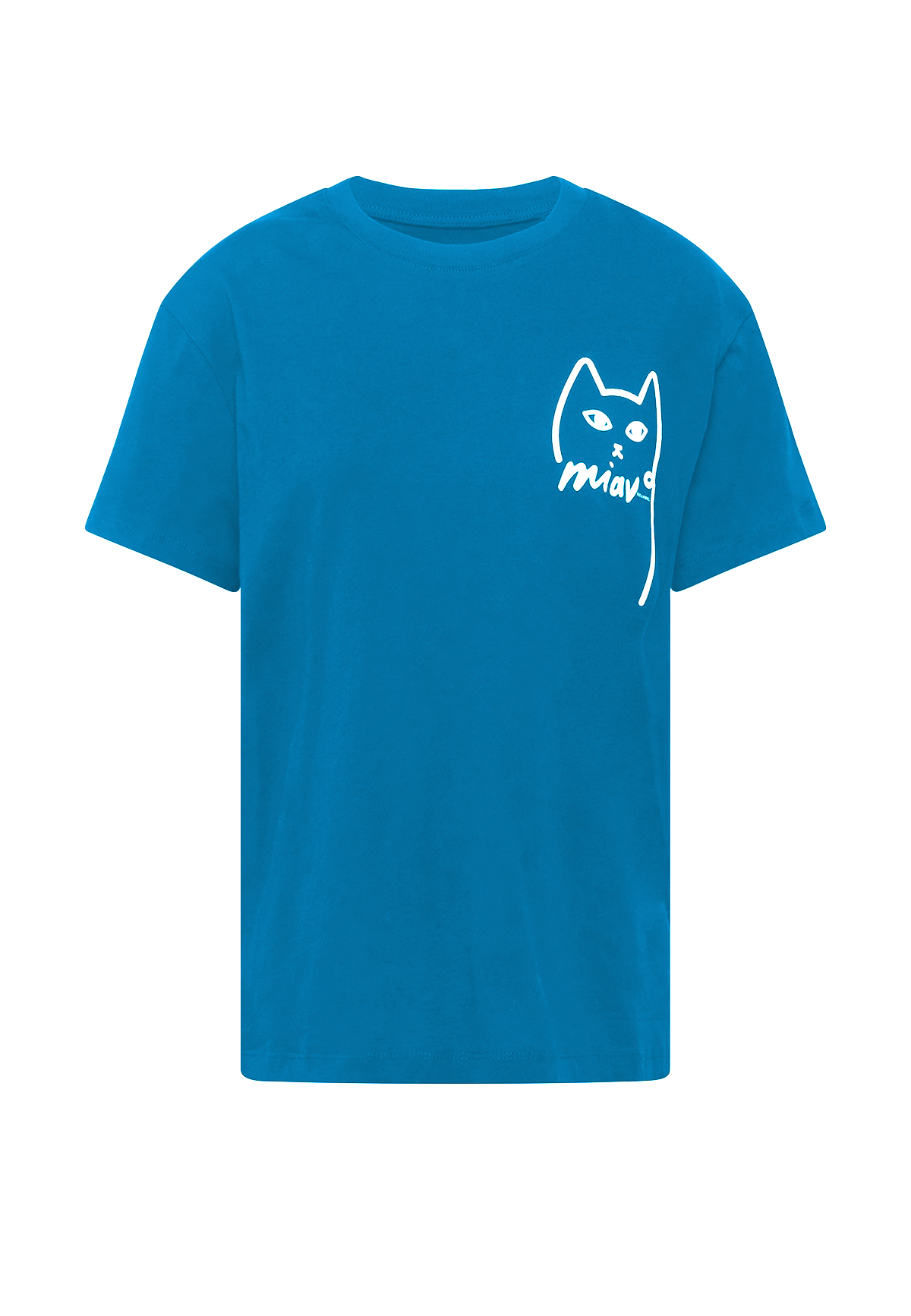Футболка Mavi Jeans mit Katzen Aufdruck Basic Oberteil M1610225, синий