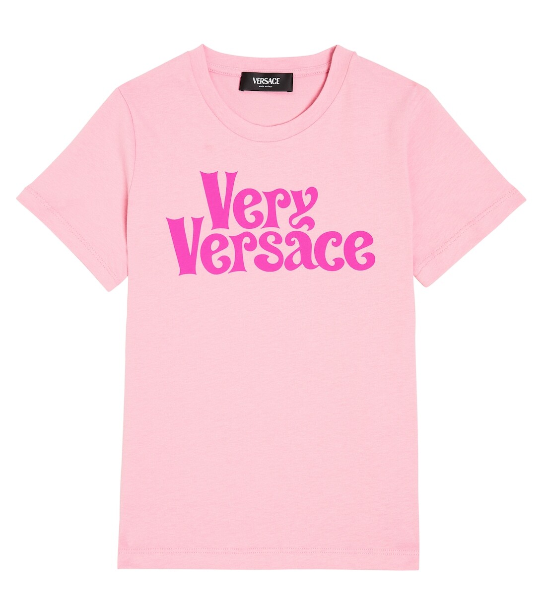 

Футболка из хлопкового джерси с логотипом Versace Kids, мультиколор