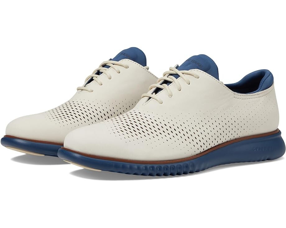 

Оксфорды Cole Haan 2.Zerogrand Laser Wing Tip Oxford Lined, цвет Birch Nubuck/Ensign Blue