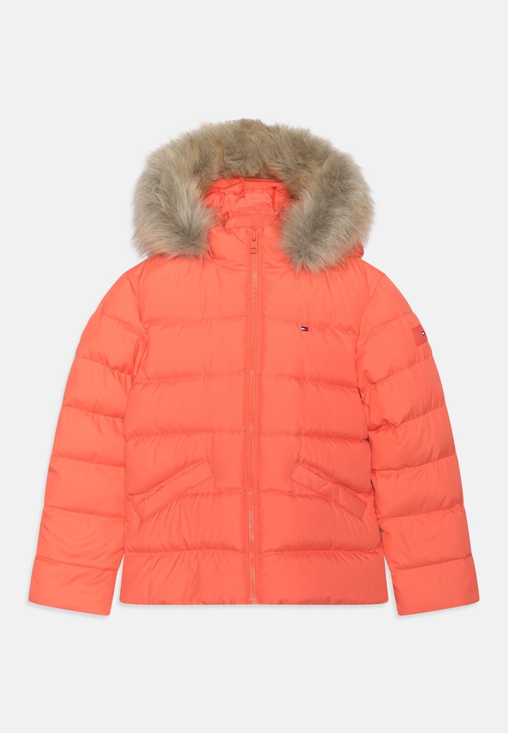 

Пуховик Essential Hood Tommy Hilfiger, цвет santa fe sunset