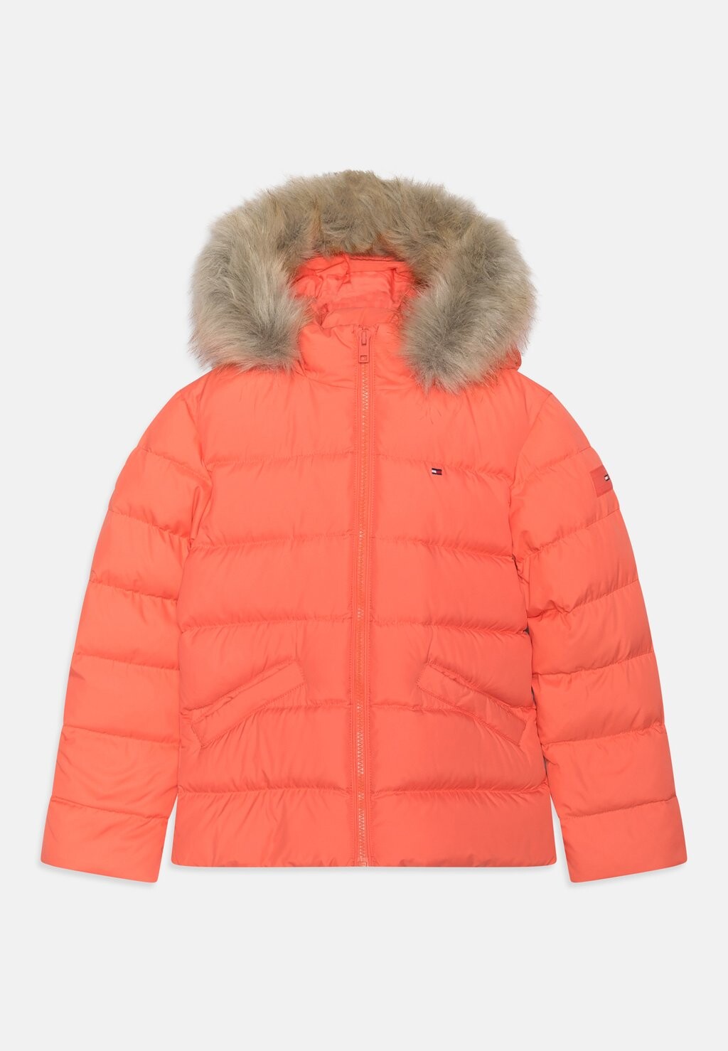 Пуховик Essential Hood Tommy Hilfiger, цвет santa fe sunset