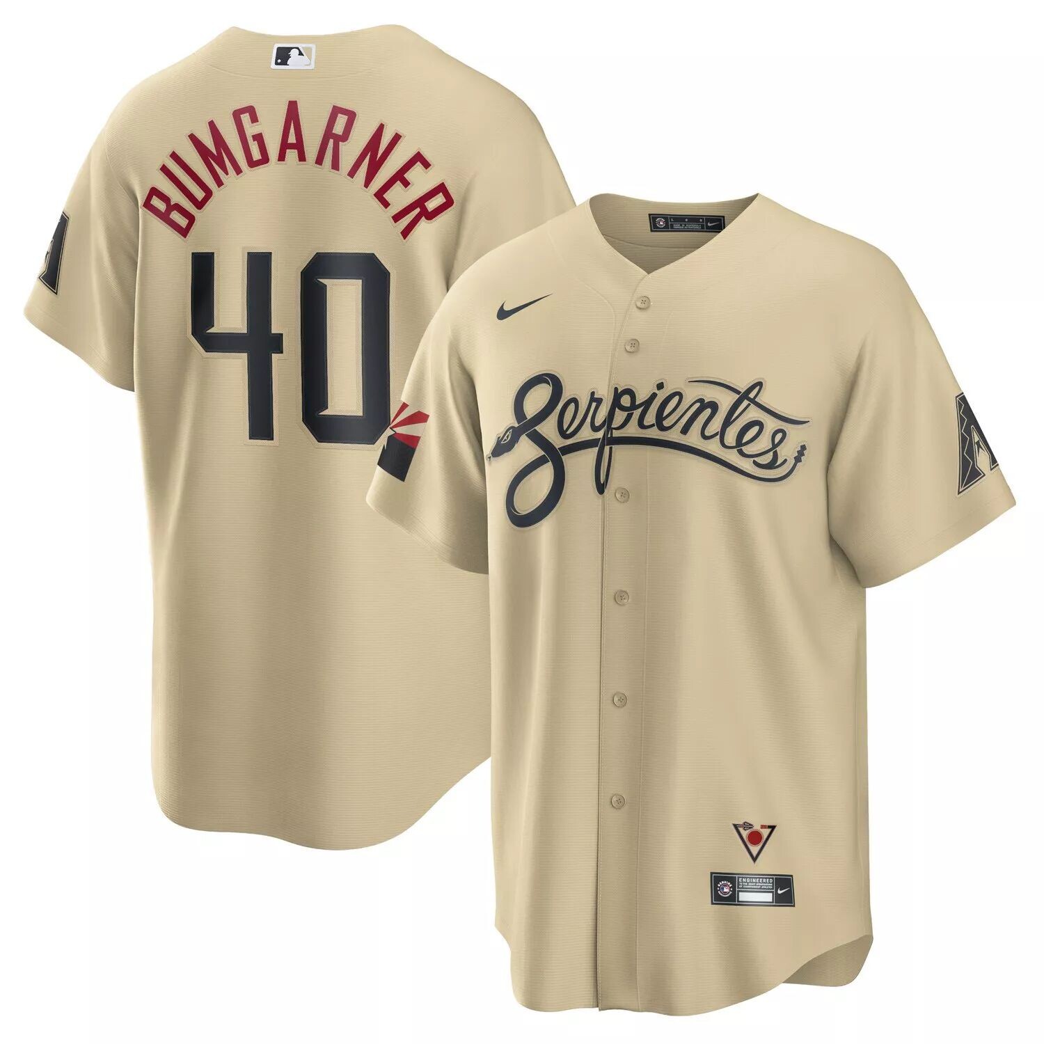 

Мужская майка игрока Madison Bumgarner Gold Arizona Diamondbacks City Connect Replica Player Nike