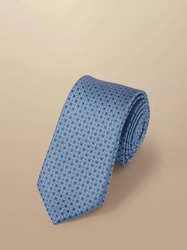 

Галстук Charles Tyrwhitt Stain-Resistant Silk, цвет sky blue