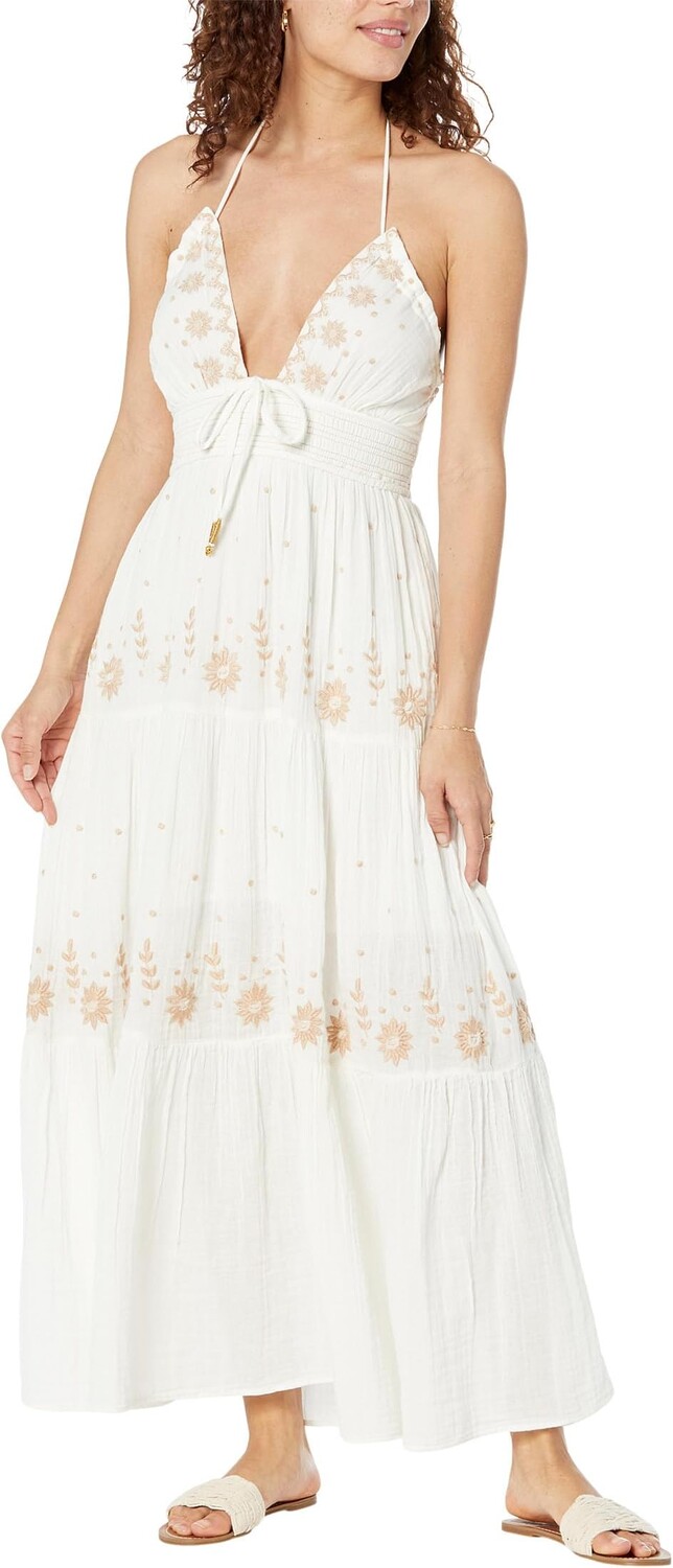

Платье с вышивкой Real Love Free People, цвет Ivory Combo