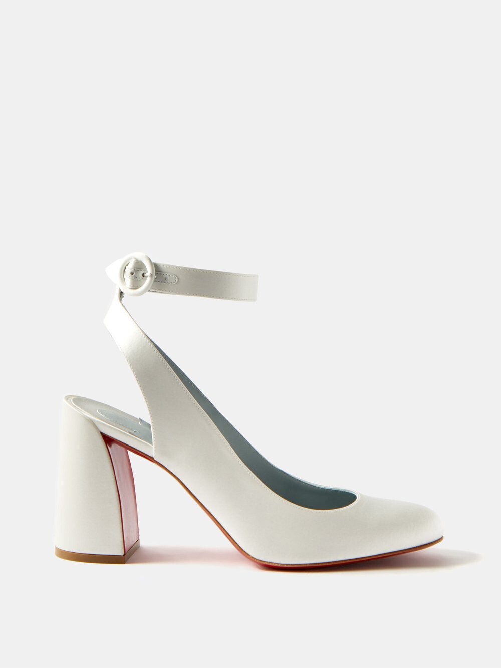 

Туфли miss sab sling 85 из креп-сатина с пяткой на пятке Christian Louboutin, белый