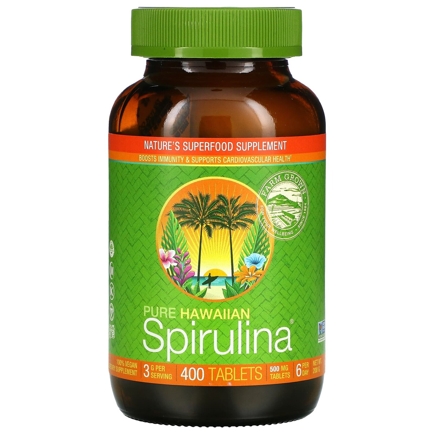 

Pure Hawaiian Spirulina, 400 таблеток, Nutrex Hawaii