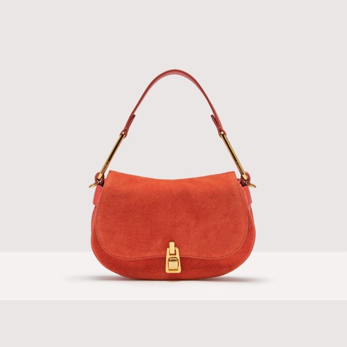 

Сумочка из замши и зерненой кожи Coccinelle MAGIE SUEDE BIMATERIAL MINI, красный