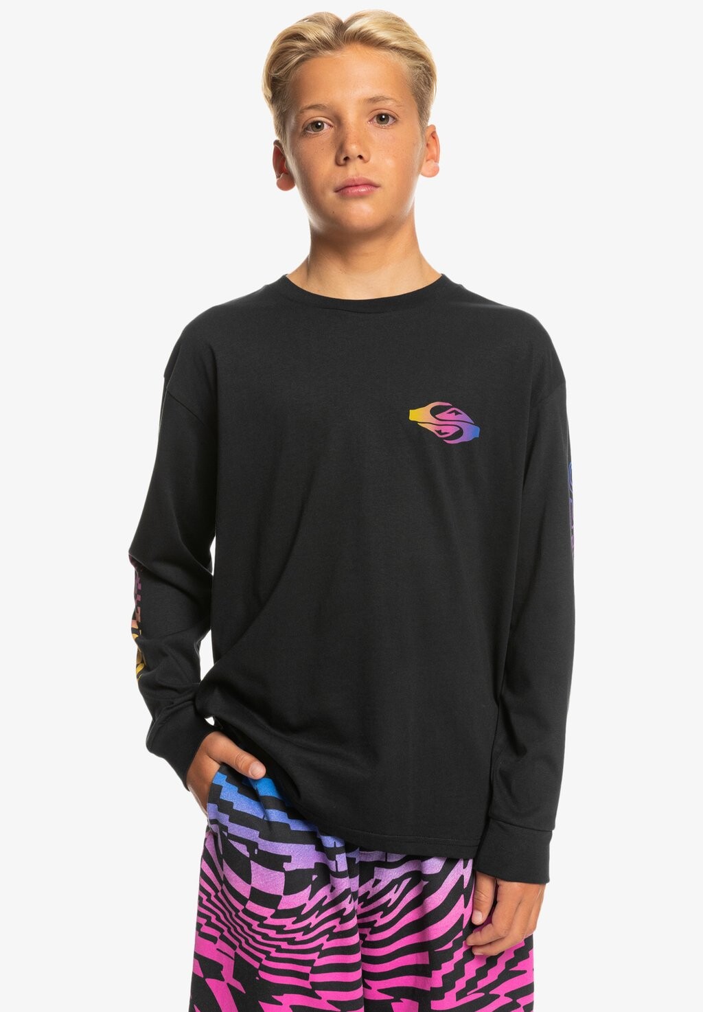 

Топ с длинными рукавами RADICAL FLAG LS YTH Quiksilver, цвет black