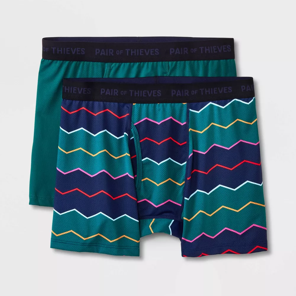 

Пара мужских трусов-боксеров Thieves Super Fit, 2 шт. Pair of Thieves, цвет Green