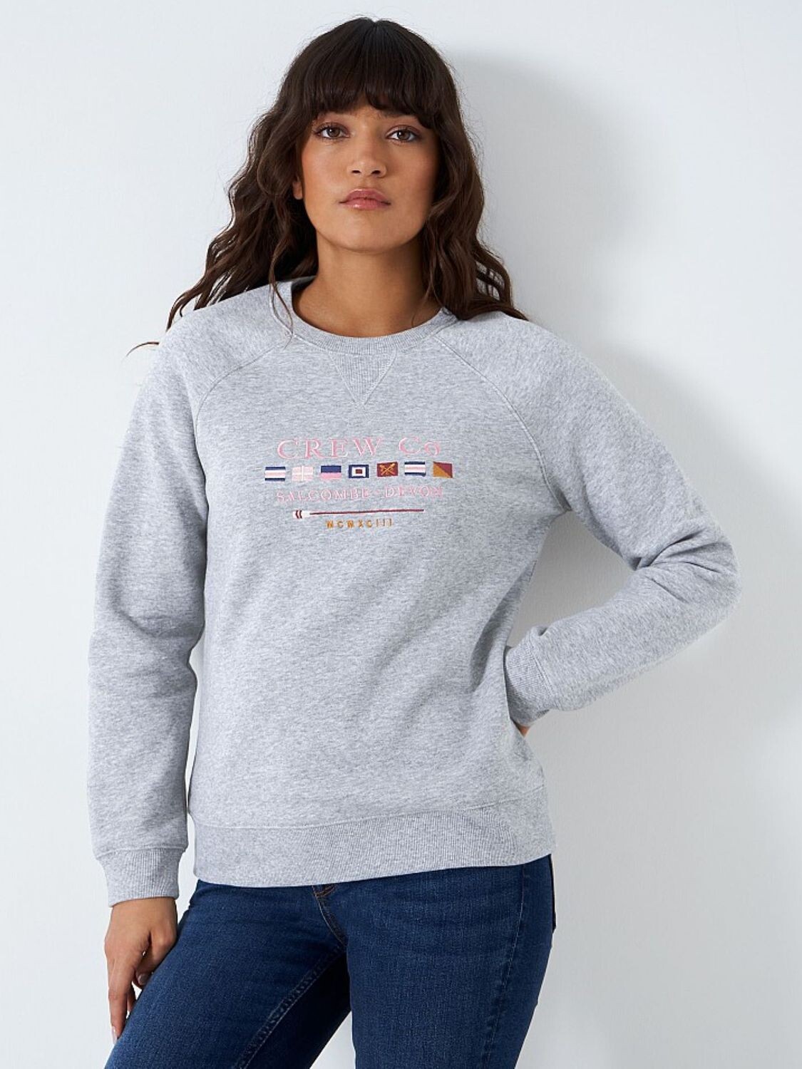 

Толстовка с вышитым логотипом Crew Crew Clothing, марл грей