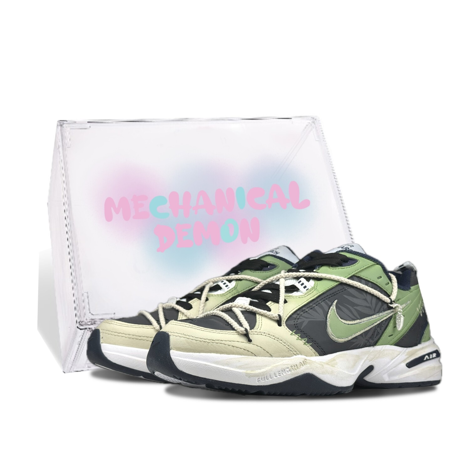 

Кроссовки Nike Air Monarch 4 Chunky Sneakers Unisex Low-top Green/Beige, цвет Ocean Green