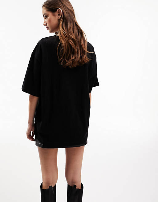 

Черная фактурная футболка оверсайз ASOS DESIGN, Черный