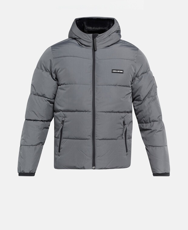 

Стеганая куртка Hollister, серый