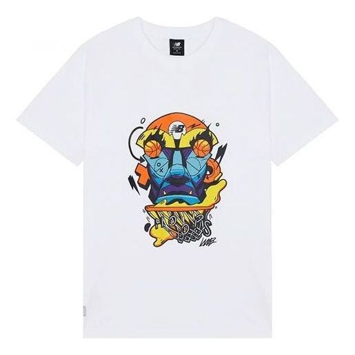 

Футболка обручи kervin face tee New Balance, белый