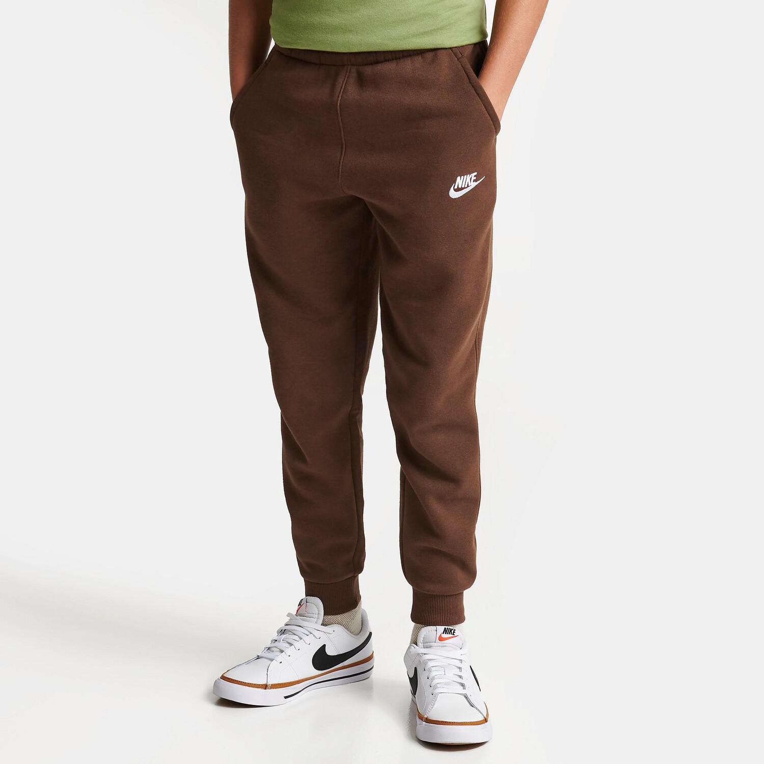 

Детские брюки-джоггеры из флиса Nike Club, коричневый